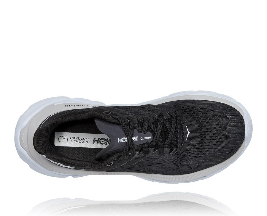 Tenis Hoka One One Mujer Negros/Blancos - Clifton Edge - NZYG97312